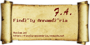 Finály Annamária névjegykártya